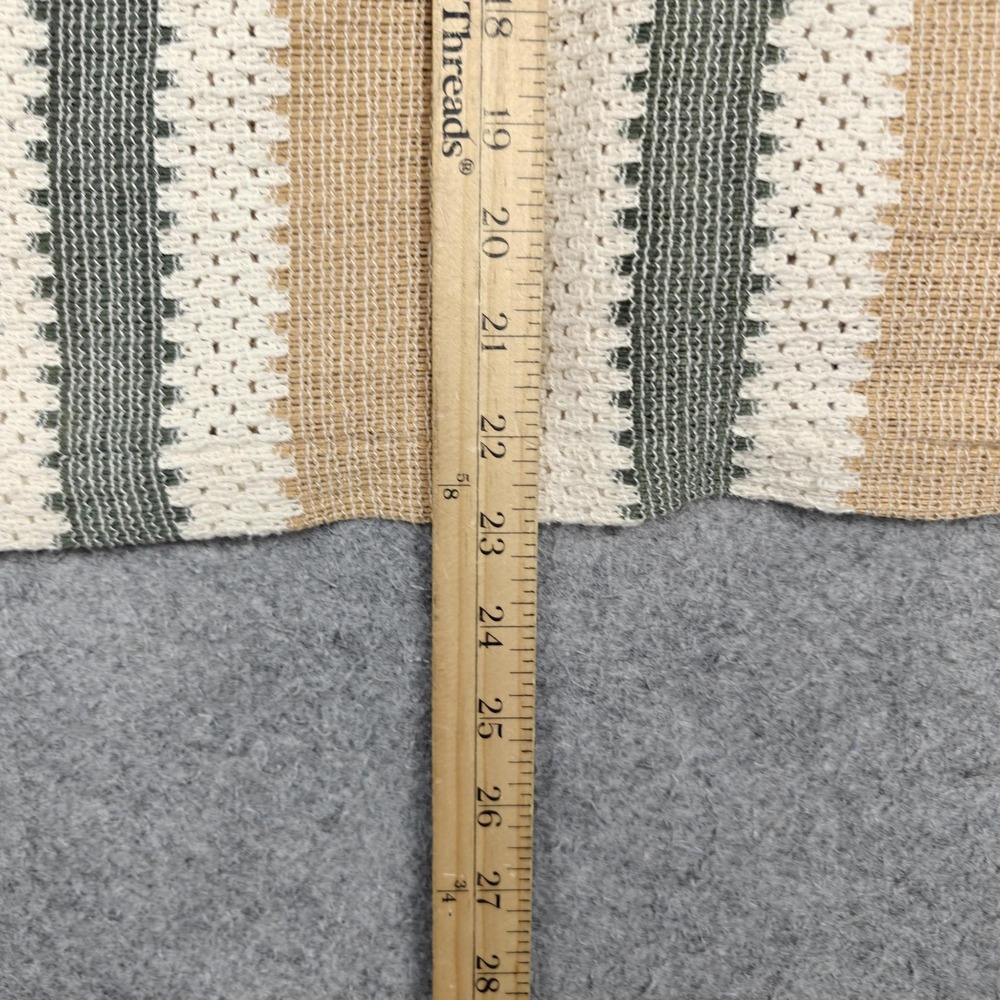 Denim & Flower Shirt Mens Medium Beige Crochet Short Sleeve Button Up Casual - Picture 7 of 9
